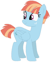 Size: 301x369 | Tagged: safe, artist:hubfanlover678, artist:selenaede, windy whistles, pegasus, pony, g4, cute, female, freckles, mare, simple background, smiling, solo, white background, windybetes