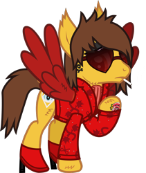 Size: 967x1145 | Tagged: safe, artist:lightningbolt, derpibooru exclusive, pegasus, pony, g4, .svg available, alex gaskarth, all time low, butt fluff, cheek fluff, cigarette, clothes, dyed wings, ear fluff, eyeliner, eyeshadow, frown, hair over one eye, high heels, hoof fluff, looking at you, makeup, male, ponified, raised hoof, shirt, shoes, show accurate, simple background, smoking, solo, spread wings, stallion, standing, suit jacket, sunglasses, svg, tail, tail feathers, tattoo, transparent background, undershirt, vector, wing fluff, wings