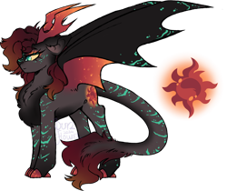 Size: 1280x1075 | Tagged: safe, artist:sunflower-spirit, sunset shimmer, dracony, dragon, hybrid, g4, alternate design, simple background, solo, species swap, transparent background