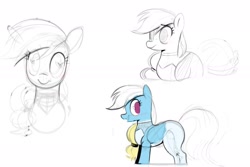 Size: 1967x1317 | Tagged: safe, artist:_ton618_, rainbow dash, pegasus, pony, g4, female, heart, heart eyes, mare, open mouth, open smile, partial color, simple background, sketch, sketch dump, smiling, solo, white background, wingding eyes