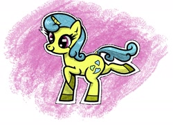 Size: 1777x1321 | Tagged: safe, artist:scandianon, lemon hearts, pony, unicorn, g4, female, happy, mare, running, smiling, solo