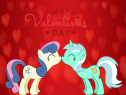 Size: 959x720 | Tagged: artist needed, safe, anonymous artist, artist:jakeneutron, bon bon, lyra heartstrings, sweetie drops, earth pony, pony, unicorn, g4, ^^, adorabon, cute, daaaaaaaaaaaw, duo, eyes closed, female, heart, heart background, hearts and hooves day, holiday, lesbian, lyrabetes, nuzzling, ship:lyrabon, shipping, smiling, song in the description, valentine's day, valentine's day card, valentine's day picture, wholesome
