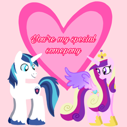 Size: 1400x1400 | Tagged: safe, artist:mlplary6, princess cadance, shining armor, alicorn, pony, unicorn, g4, female, holiday, male, mare, ship:shiningcadance, shipping, stallion, straight, valentine's day