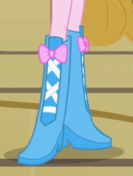 Size: 278x368 | Tagged: safe, pinkie pie, human, equestria girls, g4, boots, boots shot, cropped, high heel boots, legs, pictures of legs, shoes, solo