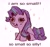 Size: 3000x2800 | Tagged: safe, artist:i-am-cholera, starlight glimmer, earth pony, pony, unicorn, g4, chibi, cute, high res, simple background, sitting, smiling, solo, text, white background