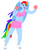 Size: 1850x2460 | Tagged: safe, artist:nate5700, rainbow dash, pegasus, anthro, g4, action pose, clothes, female, kickboxing, simple background, sleeveless, solo, tank top, white background