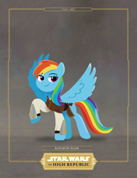 Size: 2550x3300 | Tagged: safe, artist:prixy05, rainbow dash, pegasus, pony, g4, female, gray background, jedi, lightsaber, lineless, mare, simple background, solo, star wars, star wars: the high republic, weapon