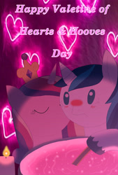 Size: 3359x4955 | Tagged: safe, artist:pokeneo1234, princess cadance, shining armor, g4, hearts and hooves day, holiday, shipping, valentine's day