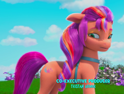 Size: 1431x1080 | Tagged: safe, sunny starscout, earth pony, pony, g5, izzy does it, my little pony: make your mark, my little pony: make your mark chapter 2, spoiler:g5, cropped, female, mare, solo