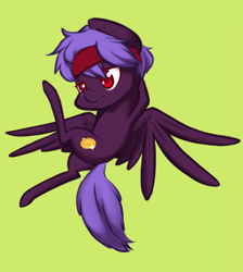 Size: 3725x4150 | Tagged: safe, artist:aisuroma, oc, oc only, pegasus, pony, arm behind head, flying, high res, lidded eyes, simple background, solo