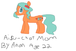 Size: 1188x796 | Tagged: safe, artist:andavior, oc, oc only, oc:aisuroma, pony, 1000 hours in ms paint, bow, hair bow, solo