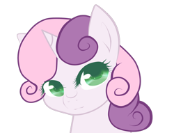 Size: 1024x781 | Tagged: safe, artist:aisuroma, sweetie belle, pony, unicorn, g4, bust, female, filly, foal, looking at you, portrait, simple background, solo, transparent background