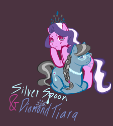 Size: 2263x2513 | Tagged: safe, artist:aisuroma, diamond tiara, silver spoon, earth pony, pony, g4, female, filly, foal, high res, leaning, lying down, ponyloaf, prone, simple background
