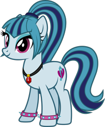 Size: 4602x5584 | Tagged: safe, artist:90sigma, sonata dusk, earth pony, pony, g4, .svg available, absurd resolution, disguise, disguised siren, equestria girls ponified, female, gem, mare, ponified, simple background, siren gem, solo, studded bracelet, svg, transparent background, vector