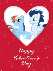 Size: 768x1024 | Tagged: safe, rainbow dash, soarin', pegasus, pony, g4, female, holiday, male, mare, ship:soarindash, shipping, stallion, straight, valentine's day