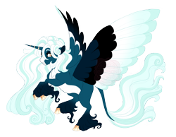Size: 4900x3800 | Tagged: safe, artist:gigason, oc, oc only, oc:wetland, alicorn, pony, alicorn oc, blaze (coat marking), coat markings, colored hooves, colored wings, colored wingtips, facial markings, female, golden eyes, gradient hooves, gradient legs, gradient wings, horn, leonine tail, long feather, long fetlocks, mare, multicolored wings, obtrusive watermark, pale belly, rearing, simple background, solo, spread wings, striped horn, tail, transparent background, unshorn fetlocks, watermark, wings, yellow eyes