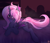 Size: 2180x1860 | Tagged: safe, artist:darbedarmoc, oc, oc:sithilis, changeling, pony, bat wings, blushing, fangs, horny, looking at you, lying down, pink changeling, solo, wings
