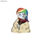 Size: 349x391 | Tagged: safe, rainbow dash, equestria girls, g4, blanket, korean, simple background, solo, white background