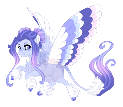 Size: 4000x3500 | Tagged: safe, artist:gigason, oc, oc only, oc:berceuse, pegasus, pony, chest fluff, closed mouth, coat markings, colored wings, dappled, female, flying, freckles, gradient mane, gradient tail, hair bun, lavender eyes, leonine tail, magical lesbian spawn, mare, multicolored wings, obtrusive watermark, offspring, parent:inky rose, parent:princess luna, pegasus oc, purple eyes, simple background, smiling, solo, space buns, spread wings, tail, transparent background, unshorn fetlocks, watermark, wings