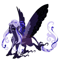 Size: 3600x3800 | Tagged: safe, artist:gigason, oc, oc only, oc:shimmer wine, pegasus, pony, coat markings, colored pinnae, colored wings, colored wingtips, ethereal wings, female, leonine tail, lidded eyes, long feather, long fetlocks, looking down, mare, multicolored wings, obtrusive watermark, offspring, pale belly, parent:inky rose, parent:oc:cabernet, parents:oc x oc, pegasus oc, purple eyes, ribbon, simple background, socks (coat markings), solo, sparkly wings, spread wings, tail, transparent background, unshorn fetlocks, updo, watermark, wings
