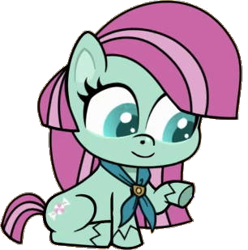 Size: 306x309 | Tagged: safe, edit, edited screencap, editor:luckydog416, screencap, minty (g4), earth pony, pony, all that jitters, g4, g4.5, my little pony: pony life, female, mare, not a vector, simple background, solo, transparent background