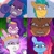 Size: 2880x2880 | Tagged: safe, edit, edited screencap, screencap, hitch trailblazer, izzy moonbow, misty brightdawn, pipp petals, sunny starscout, zipp storm, earth pony, pegasus, pony, unicorn, as the misty clears, g5, my little pony: tell your tale, swirlpool starlight, spoiler:g5, spoiler:my little pony: tell your tale, spoiler:tyts01e53, spoiler:tyts02e06, biting, blue body, blue hair, blue mane, boop, brainwashing, collage, crown, dark side, dreamworks face, ears up, evil, evil misty, evil smile, female, gradient mane, green background, green hair, green mane, grin, gritted teeth, heart, hoof heart, jewelry, lip bite, male, mane five, mane six (g5), mane stripe sunny, mare, orange body, pink hair, pink mane, pippamena, pointing at you, purple body, purple hair, purple mane, raised hoof, rebirth misty, red eyes, regalia, shadow, shadowed face, shrunken pupils, simple background, smiling, stallion, teeth, temptation, underhoof, upside-down hoof heart, white body, yellow body