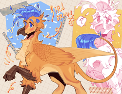 Size: 3000x2300 | Tagged: safe, artist:yuyusunshine, flash sentry, griffon, g4, concave belly, solo, species swap