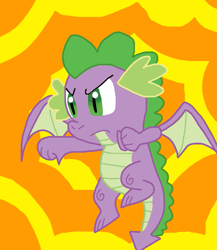 Size: 717x827 | Tagged: safe, artist:cmara, spike, dragon, g4, flying, male, solo, winged spike, wings