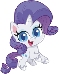 Size: 264x332 | Tagged: safe, rarity, pony, unicorn, g4, g4.5, my little pony: pony life, official, 2d, chibi, looking at you, simple background, solo, transparent background