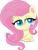 Size: 238x315 | Tagged: safe, fluttershy, g4.5, my little pony: pony life, official, 2d, chibi, cute, looking at you, shy, shyabetes, simple background, sitting, smiling, smiling at you, solo, transparent background