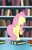 Size: 694x1080 | Tagged: safe, screencap, fluttershy, pegasus, pony, g4, the crystal empire, book, bookshelf, butt, cropped, featureless crotch, female, floppy ears, mare, plot, solo