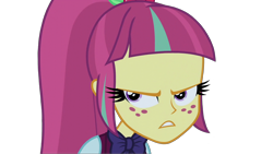 Size: 2560x1440 | Tagged: safe, edit, edited screencap, screencap, sour sweet, human, equestria girls, g4, my little pony equestria girls: friendship games, angry, background removed, close-up, looking at someone, png, shadowbolts, simple background, solo, transparent background