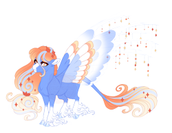 Size: 4800x3700 | Tagged: safe, artist:gigason, oc, oc only, oc:starry mobile, pegasus, pony, colored wings, female, mare, multicolored wings, obtrusive watermark, simple background, solo, transparent background, unshorn fetlocks, watermark, wings