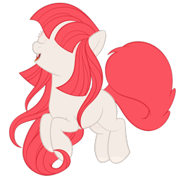 Size: 1500x1500 | Tagged: safe, artist:medkit, oc, oc only, unnamed oc, cat, cat pony, earth pony, hybrid, original species, pony, base used, bushy tail, cat tail, colored eyelashes, colored hooves, colored lineart, ears up, earth pony oc, eyes closed, fangs, female, fringe, full body, head up, in air, lightly watermarked, long mane, mare, open mouth, open smile, paint tool sai 2, pink mane, pink tail, raised hooves, raised leg, signature, simple background, smiling, solo, tail, three quarter view, tongue out, transparent background, watermark, white coat