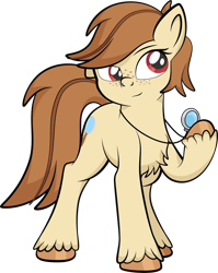 Size: 1920x2407 | Tagged: safe, artist:alexdti, oc, oc only, oc:vanilla maple, earth pony, pony, female, mare, monocle, simple background, solo, transparent background