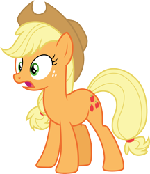 Size: 3000x3475 | Tagged: safe, artist:cloudy glow, applejack, earth pony, pony, fake it 'til you make it, g4, .ai available, female, mare, simple background, solo, transparent background, vector