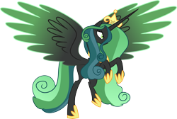 Size: 9800x6601 | Tagged: safe, artist:shootingstarsentry, queen chrysalis, alicorn, pony, g4, absurd resolution, simple background, solo, transparent background