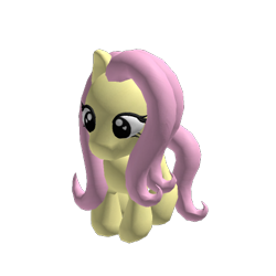 Size: 420x420 | Tagged: safe, artist:snoopsie, fluttershy, pegasus, pony, g4, 3d, roblox, simple background, solo, transparent background