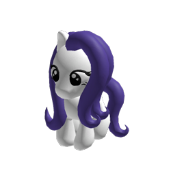 Size: 420x420 | Tagged: safe, artist:snoopsie, pony, 3d, not rarity, roblox, simple background, solo, transparent background
