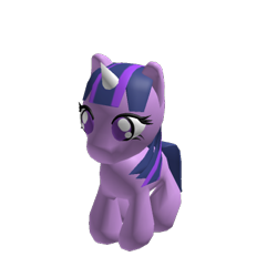 Size: 420x420 | Tagged: safe, artist:snoopsie, twilight sparkle, pony, g4, 3d, roblox, simple background, solo, transparent background