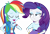 Size: 3693x2520 | Tagged: safe, edit, edited screencap, editor:mrtoonlover83, screencap, rainbow dash, rarity, human, equestria girls, g4, background removed, duo, female, not a vector, simple background, transparent background