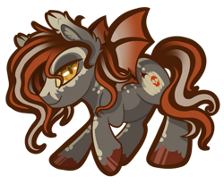 Size: 400x329 | Tagged: safe, artist:mychelle, oc, oc only, oc:jack o'lantern latte, bat pony, pony, chibi, male, simple background, solo, stallion, transparent background