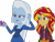 Size: 3324x2520 | Tagged: safe, edit, edited screencap, editor:mrtoonlover83, screencap, sunset shimmer, trixie, human, equestria girls, g4, my little pony equestria girls: rainbow rocks, background removed, clothes, duo, female, jacket, not a vector, shirt, simple background, skirt, transparent background