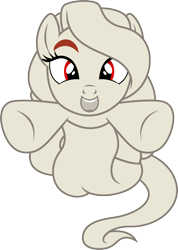 Size: 1040x1463 | Tagged: safe, artist:badumsquish, derpibooru exclusive, oc, oc only, oc:fleece, ittan-momen, monster pony, original species, pony, youkai, g4, female, flirting, happy, heart, holiday, incoming hug, looking at you, mare, open mouth, open smile, outstretched arms, pounce, simple background, smiling, solo, transparent background