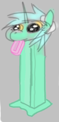 Size: 284x584 | Tagged: safe, lyra heartstrings, pony, unicorn, g4, female, gray background, mare, mouth hold, numget, pez, pez dispenser, pez pony, simple background, solo