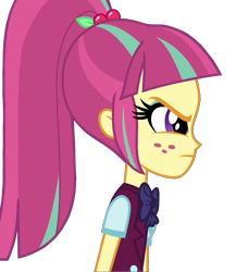 Size: 1252x1440 | Tagged: safe, edit, edited screencap, screencap, sour sweet, human, equestria girls, g4, my little pony equestria girls: friendship games, angry, background removed, looking at someone, png, shadowbolts, simple background, solo, transparent background