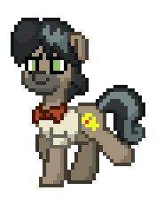 Size: 176x224 | Tagged: safe, doctor caballeron, earth pony, pony, pony town, g4, animated, clothes, male, pixel art, shirt, simple background, sprite, stallion, transparent background, trotting