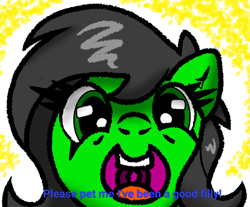 Size: 1080x895 | Tagged: safe, artist:scandianon, oc, oc only, oc:filly anon, pony, female, filly, floppy ears, foal, looking at you, open mouth, open smile, smiling, solo, talking to viewer