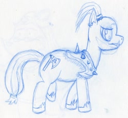 Size: 1280x1179 | Tagged: safe, artist:albinofromabout, pony, ponified, sketch, solo, traditional art, warcraft, world of warcraft