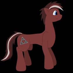 Size: 1280x1280 | Tagged: safe, artist:albinoraynedeer, oc, oc only, earth pony, pony, black background, concave belly, earth pony oc, side view, simple background, solo